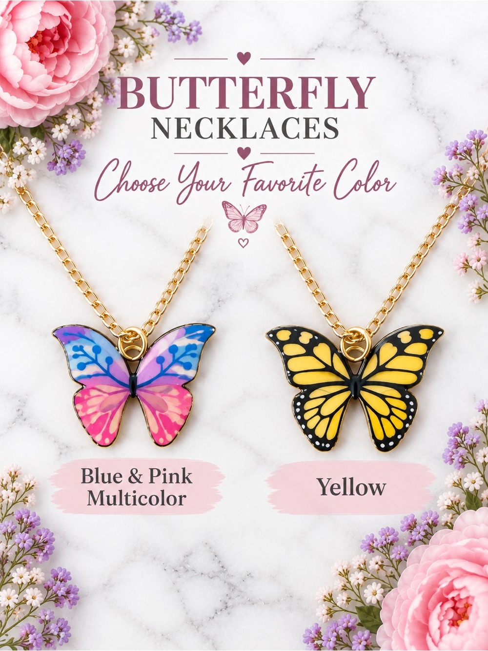Make a Wish Butterfly Necklace – Choose 1️⃣ Your Favorite Color– New - Picture 4 of 6